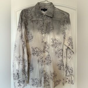 Men’s Inc. shirt, grey fade, size Large